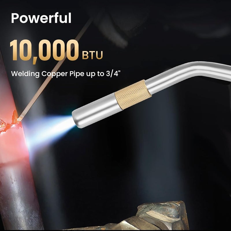 Yardwizard Propane Torch Head, Map Gas Torch with Igniter and Flame Adjustable, Hand Blow Torch with Fuel by Propane MAPP MAP PRO Gas, for Plumbing Soldering Lighting Campfires and Grills (CSA Certified) - Image 3